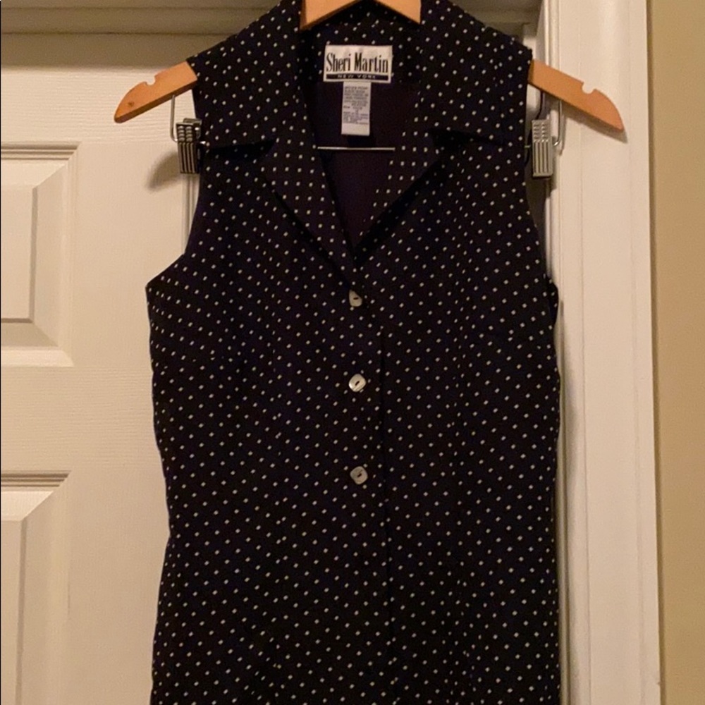 Black & White Sheri Martin Sleeveless Blouse